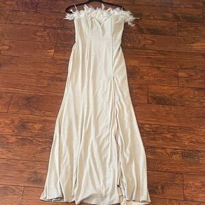 Elegant Cream Evening Gown